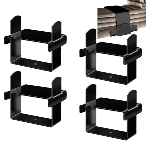 4 Pcs Stainless Steel 2.5” Wide Leaf Spring Clamp Kit, Leaf Spring Bend Repair Clip, Lock Leaf Spring Together for Vehicles Stabilizing Control,Black