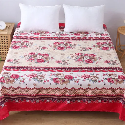 Duoxiao Quilt Cover 1.5x2.1m Twill Pink Grid Red striped flower 1.5 x2.2 m bed sheet