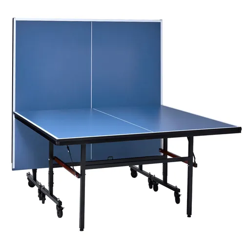 Ping Pong Table, Professional Table Tennis Game, Indoor MDF Portable Table Tennis Table, Foldable Ping Pong Table with Quick Clamp Net and Lockable Wheels, 10 Minute Easy Assembly, 18mm Tabletops