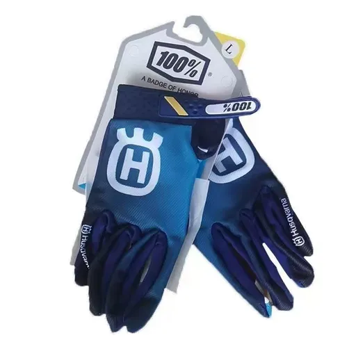 LOHAS FOX Motorcycle Gloves Touchscreen Knitting Long Wear-resistant blue touch screen