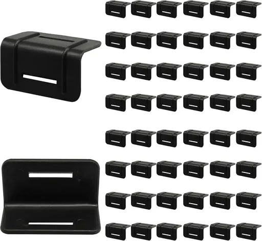 50 Pack Tie Down Edge Protectors, Plastic Corner Protectors Pallet Guard Cargo Strap Protectors, L Shaped Packing Clip for Packaging/Transportation