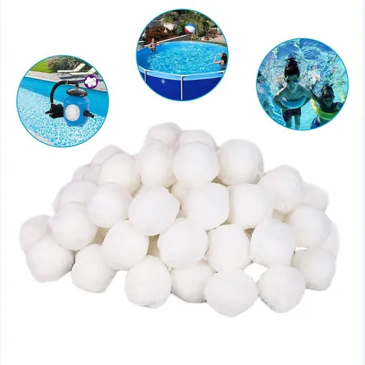 500g Pool Filter Balls Pool Filter Media for Swimming Pool Sand Filters (Equals 50 lbs Pool Filter Sand), white