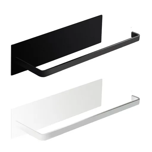 Magnetic Paper Towel Holder,Black Towel Bar Rack for RefrigeratoGrills Griddles Toolbox Tailgates,Strong Magnet Backing（2pcs）