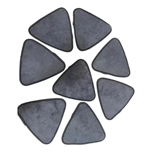 360 Degree Rotatable Adjustable Triangle Mop Pads -8 Pcs Multifunctional Microfiber Cleaning Pads for Wall, Floors, and Glass