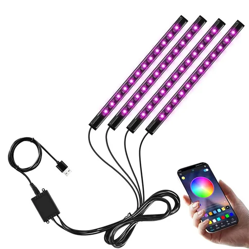 Car Accessories for Women: Interior Car Lights Car Led Lights, Gifts for Men, APP Control Inside Car Decor with USB Port