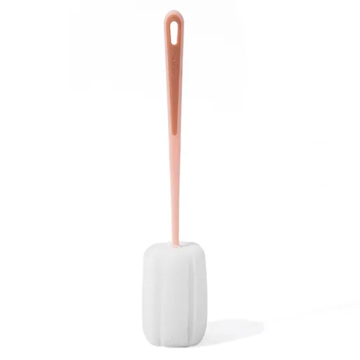 Long Handle Sponge Bottle Brush 360° Cleaning Elastic Flexible Hanging Hole Design Soft Sponge Bottle Cleaning BrushPink