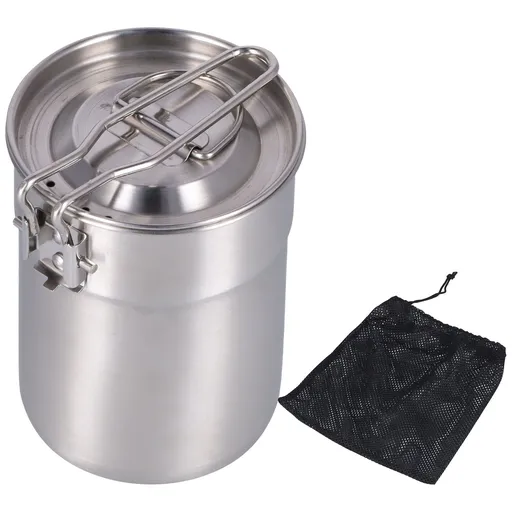 Outdoor Coffee Maker Cup 1L Foldable Handle Lid for Camping Hiking