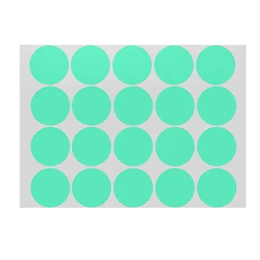 Green Assorted Sizes Colour Sticker Dots Adhesive Round Labels Circular Spot Scrapbook - 50mm*8 Dots