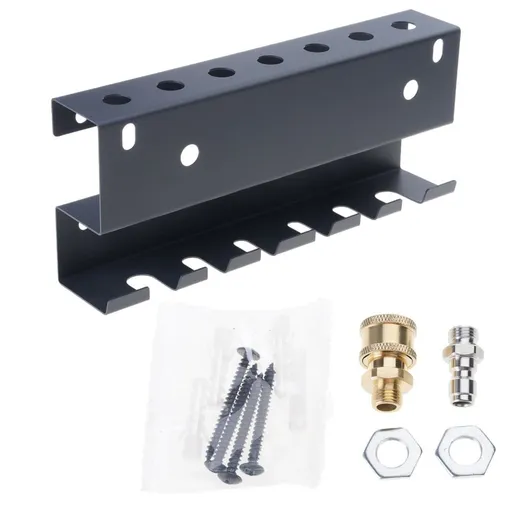 Multi Functional Pressure Washer Guns and Accessory Organiser Easy Installation Wall Mounted Car Wash Accessories Rack