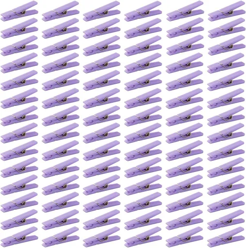 48PCS Clothes Pins Baby Shower Clothespin Favors Pink Girl Blue Boy Party Game Purple Clothespin(Purple)