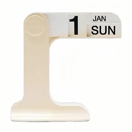 1 Piece Perpetual Desk Calendar with Retro Date Display for Home Offices, Study Desks and Everyday Decorative Organisation, Black