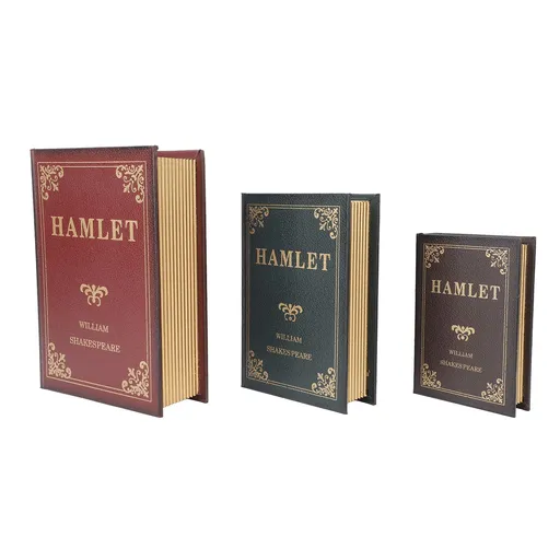 Decorative Vintage Book Shaped Trinket Storage Box Decorative Book Boxes for Office Model Photo Prop Green