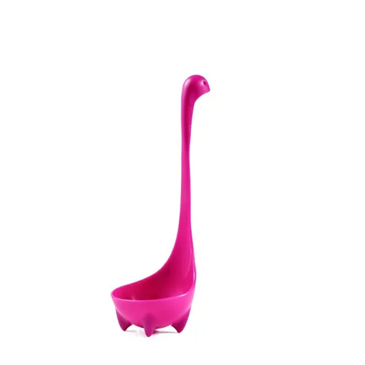 Red Nessie Ladle Loch Ness Monster Soup Spoon Cute Dinosaur Shaped Standing Ladle Food-Grade Nylon Kitchen Utensil Handle Heat Resistant 0-120C Funny Cooking Gadget Gift for Home Cooks