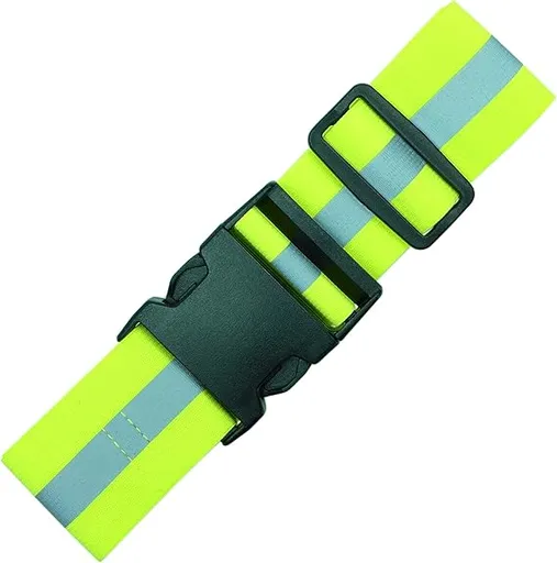 Green Reflective Elastic Waistband Adjustable Glow in the Dark Retro Style for Running Walking Motorcycling