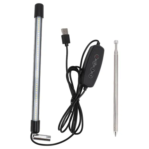 48 LEDs Plant Lamp with 4H 8H 12H Timing 6 Modes Full Spectrum 5W USB 5V Telescopic Small Grow Light for Indoor Plants