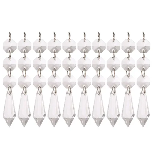 DIY Transparent Acrylic Ball Bead Hanging Pendant Decoration Ornament Accessory (B)