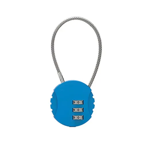 Combination Lock Padlock Locker 3 Digit Security Bike Suitcase Luggage Bag - Blue