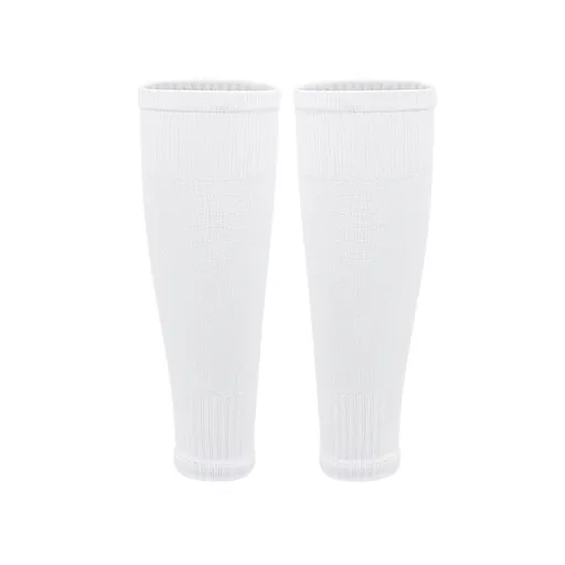 4 Pairs Leg Sleeves for Soccer, Shin Guard Sleeves Accompany Grip Socks, Youth Adults (Red+white)