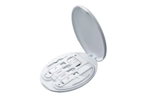 Mini USB Charging Cable Digital Gadgets Storage Box -White
