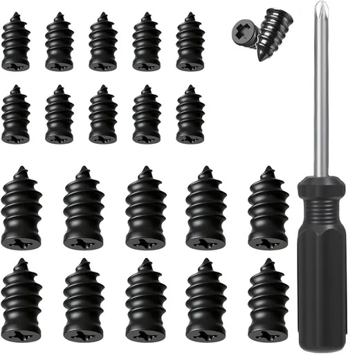 Tire Repair Nails Kit with 2 Sizes, Screw in Tire Repair Plugs with Box and Screwdriver, Fast Self-Service Tire Repair Tools (10Set)