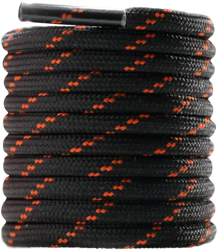 Round Work Boot Laces - Heavy Duty, Thick Replacement for Men, Women, Adults Walking, Hiking, Steel Toe, Safety, Hunting Boots Black/Brown 29" ( 75 cm )