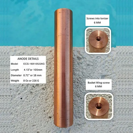 Solar Copper Anode For Swimming Pool Ionizer Purifier Cleaner 230G 160G 474G Filter Spring Pool Clarifier Replacement Parts 160G 230G