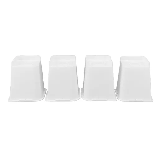 4 Pcs Furniture Risers 6 Inch Raise Trapezoid L Shape Top Anti Slip Bed Sofa Risers Furniture Leg Extender