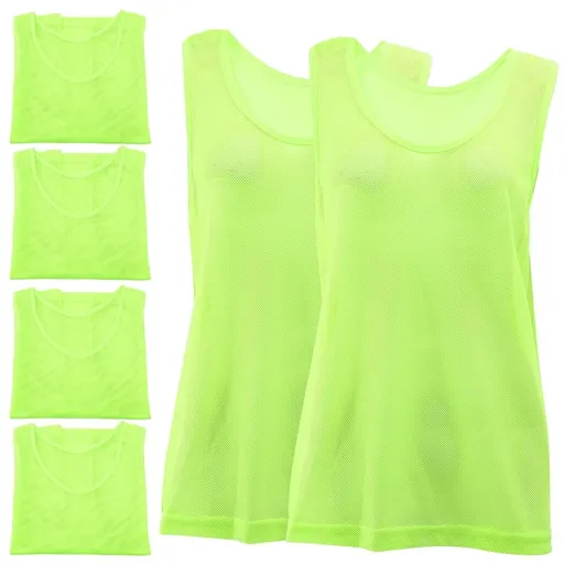 6-Pack Lightweight Breathable Sports Vests for Soccer Basketball, Washable Athletic Training Pinnies for Teams