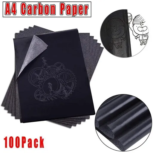 A4 Carbon Paper Sheets for Graphite Tracing 100 Sheets
