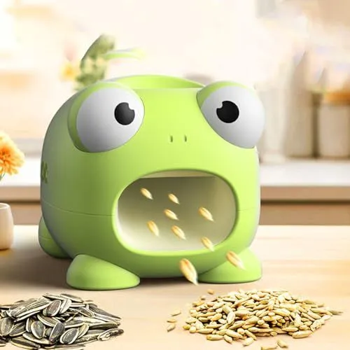 Electric Peeler,Sunflower Seed Automatic,Cute Cartoon Shape,Type C Charging, Electric Sunflower Seed Peeler - Green - Size 9cm