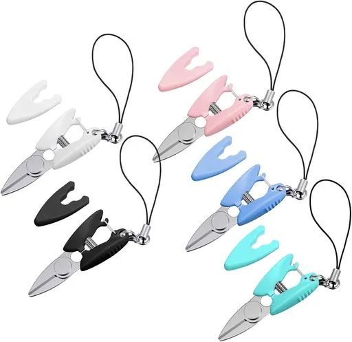 5 Pcs Mini Scissors with Cover, Portable Travel Scissors, Tiny Sewing Scissor, Multifunctional Micro Snips for Sewing, Crafts, and Yarn