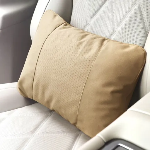 Car Headrest Lumbar Support Artificial Plush Other Amber brown - suede perforated lumbar support SORON bio velvet filling