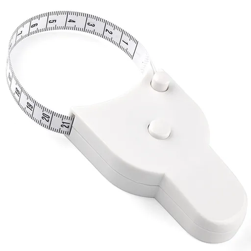 1 Piece Flexible Body Measuring Tape for Sewing, Fitness and Waist Measurements, Retractable Metric Tape for Home and Travel, White