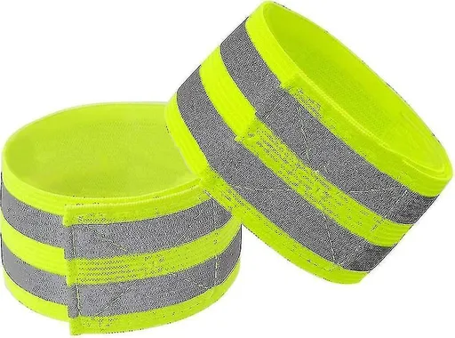 High Visibility Reflective Bands for Wrist, Arm, Ankle, Adjustable Elastic Night Gear