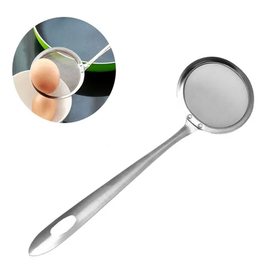 Fine Mesh Skimmer Spoon,Stainless Steel Cooking Oil Filter Strainer,Kitchen Cooking Mesh Food Strainer Ladle