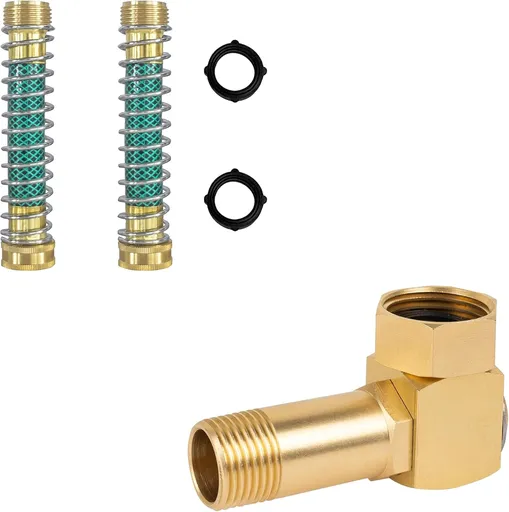 Garden Hose Protector Spring Design 3/4 Inch Copper Brass