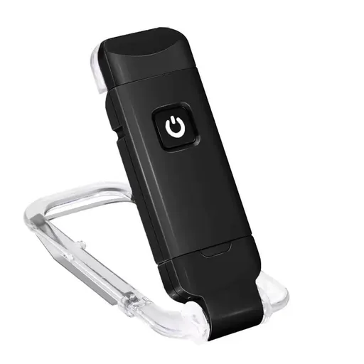 2 Pcs Black USB Rechargeable Clip-on LED Book Light - 3 Color Modes & Dimmable Brightness for Eye-Caring Reading