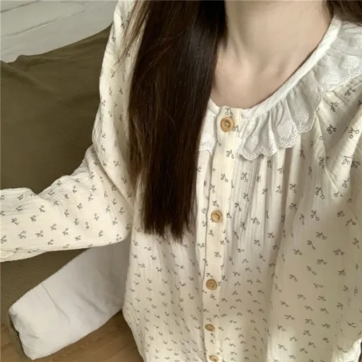 Lace Floral Crinkle Size XXL | Roomy Crinkled Sleepwear | Halloween Vintage Relaxed Gift | Roomy Relaxed Fit Plus Size Homewear