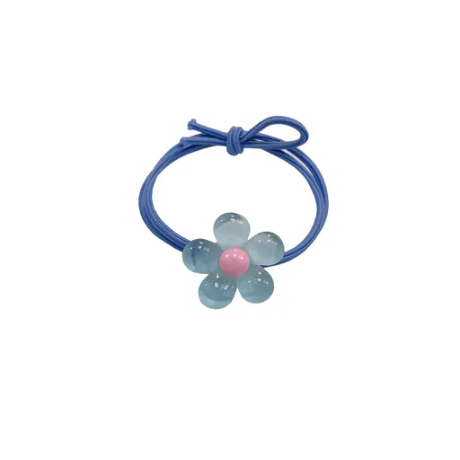 5 Pcs Hair Bands,Hair Ties Ponytail Holder Hair Accessories Elastic Rubber Hairband Alloy Hair Cuff Wrap-Color Random