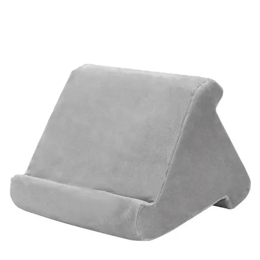 Tablet Pillow Stands For iPad Book Reader Holder Rest Laps Reading Cushion - Grey