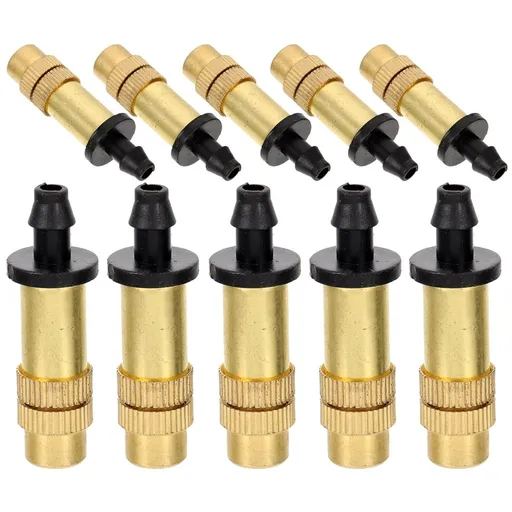 10 piece copper spray nozzle for cooling system, irrigation and atomization spray and high-efficiency water spray