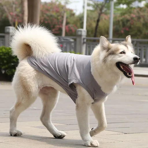 Cotton Pet Vest for Dogs and Cats Pure cotton vest pure gray M chest circumference 40 back length 27cm