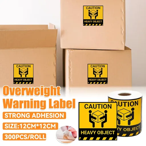 Overweight Freight Warning Label High Adhesive Strength Express Shipping Use