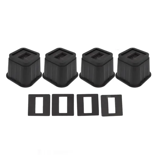 4 Sets Furniture Risers Rubber Antislip 4 Inch Bed Risers for Storage Desk Sofa Chair Washing Machine