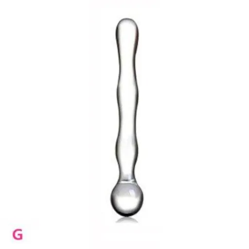 House Of Dasein 12 Styles Dildo Smooth Glass Anal Beads Double Ended Dong Butt Plug - Style G