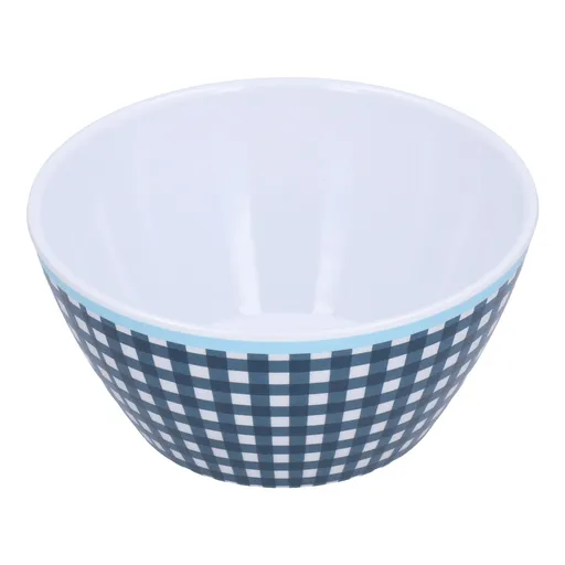 500ml Salad Bowl Thickened Snack Dessert Cake Fruit Bowl for Baking Table DecorationDark Blue Grid