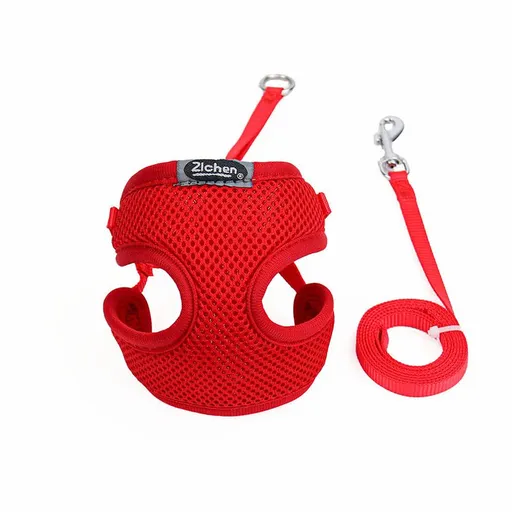 Zichen Nylon Mesh Clip Chest Harness for Dogs Red 1.0 plain mesh clip chest back