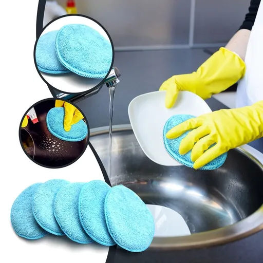 Car Polishing Sponge Block 5 Pack 5 Inch Microfiber Wax Applicator Pad Blue Washable Soft Pad for Waxing Polishing Buffing Automotive Detailing Home Use