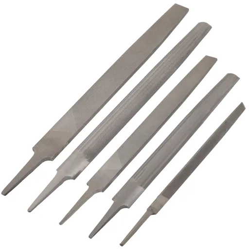 5PCS Metal Files Set, Steel Hand File Kit, Triangular Flat Half-Round Files, T12 High Carbon Steel File for Woodworking, Metalworking, Jewelry, Plastic, DIY, Repair