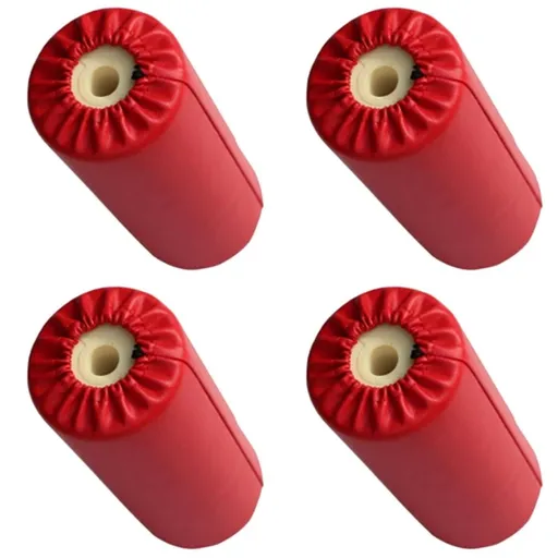 4X PU Leather Foam Foot Pad Sponge Roller Support Workout Exercise Equipment for Home Gym Weight Bench Workout Machine